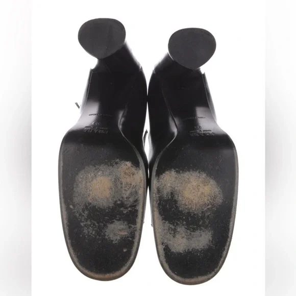 Prada Black Leather Mary Jane Pumps - Size 9 - Picture 5 of 5